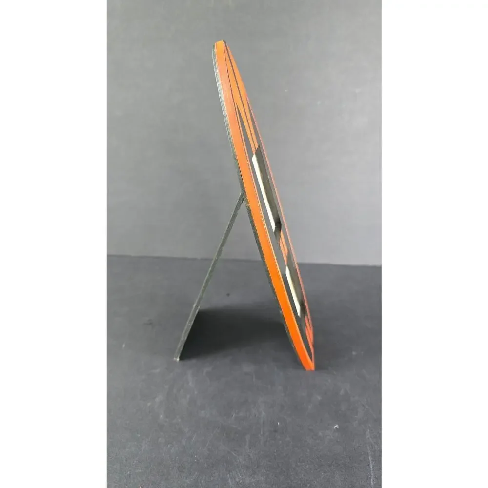 KC Hawaii Surfboard Double Picture Frame 2x3 Black Orange Wood Tabletop Decor